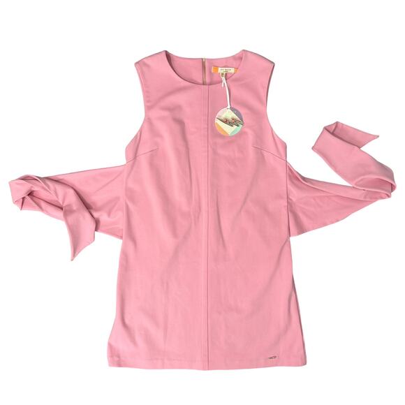 Ted Baker Pink Patron Front Tie Mini Sleeveless Dress size 5 / XL / 12 NEW Tags - Picture 15 of 16